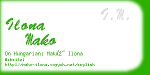 ilona mako business card